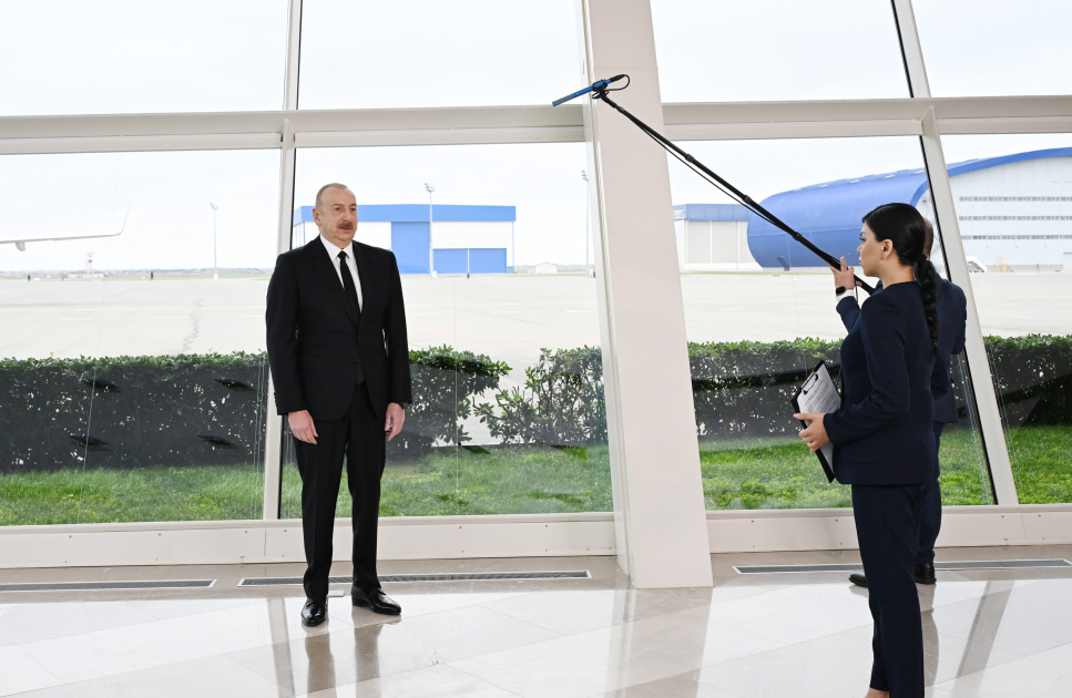 President Ilham Aliyev interviewed by Azerbaijan Television (PHOTO/VIDEO)