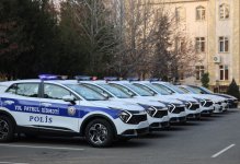 Naxçıvan polisinə yeni avtomobillər verildi (FOTO)