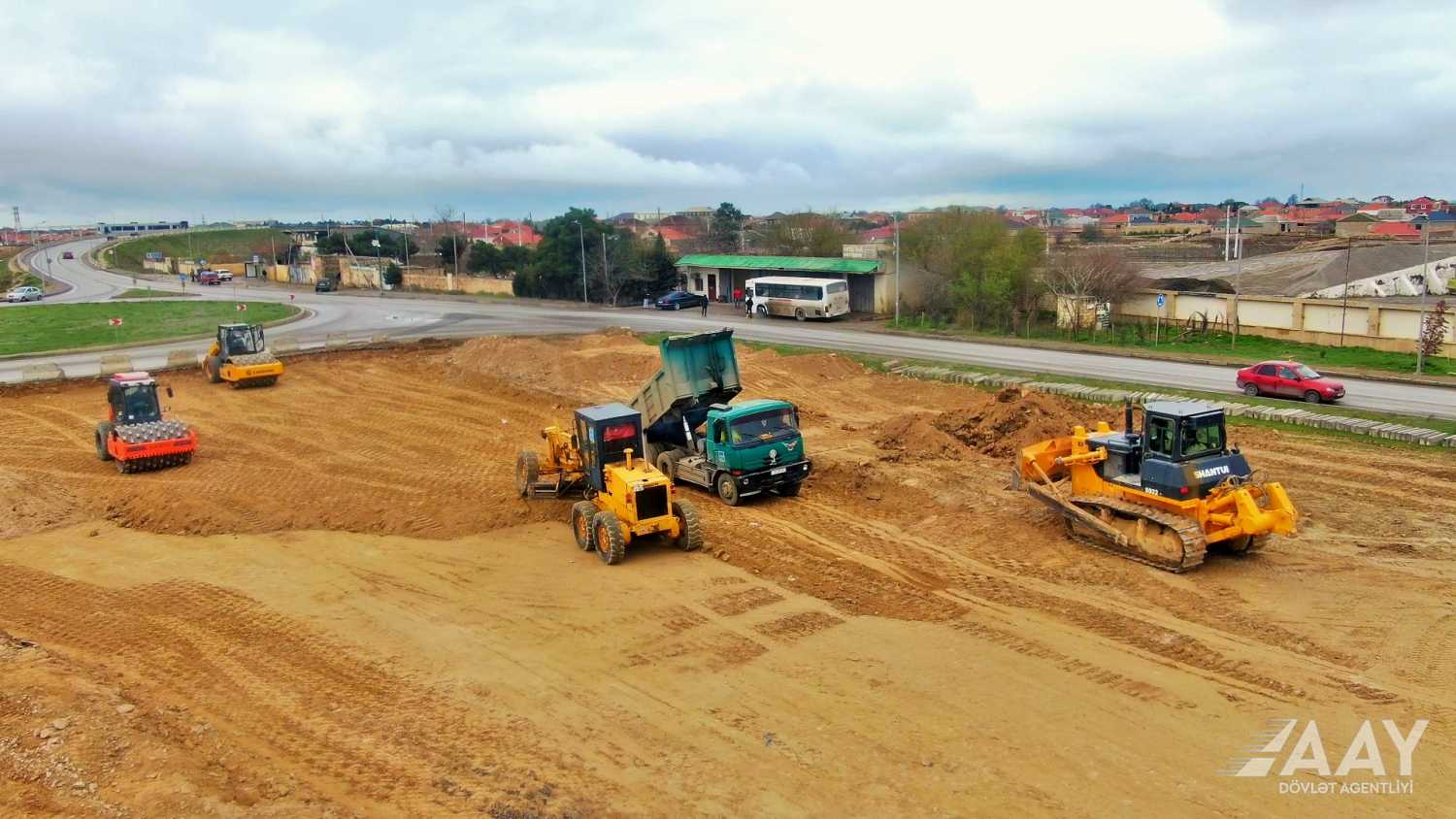 Bu ərazidə yeni yol qovşağı inşa edilir (FOTO/VİDEO)