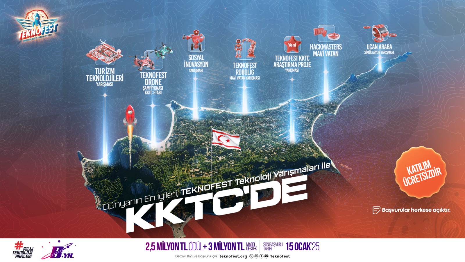 “TEKNOFEST KKTC 2025” texnologiya müsabiqəsinə müraciətlər başladı