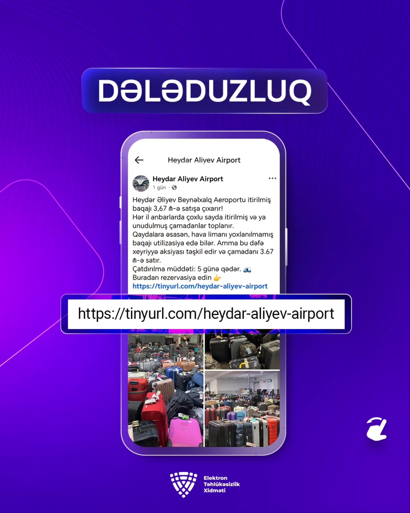 "Facebook"da Heydər Əliyev Beynəlxalq Aeroportunun adından saxta kampaniyalar həyata keçirilir (FOTO)