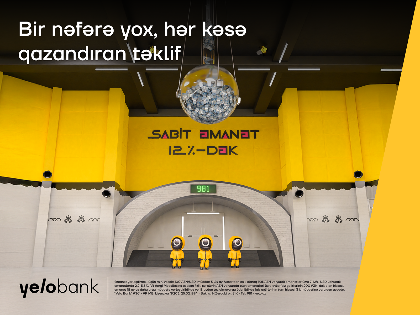 Yelo Bank 12% gəlir təklif edir!