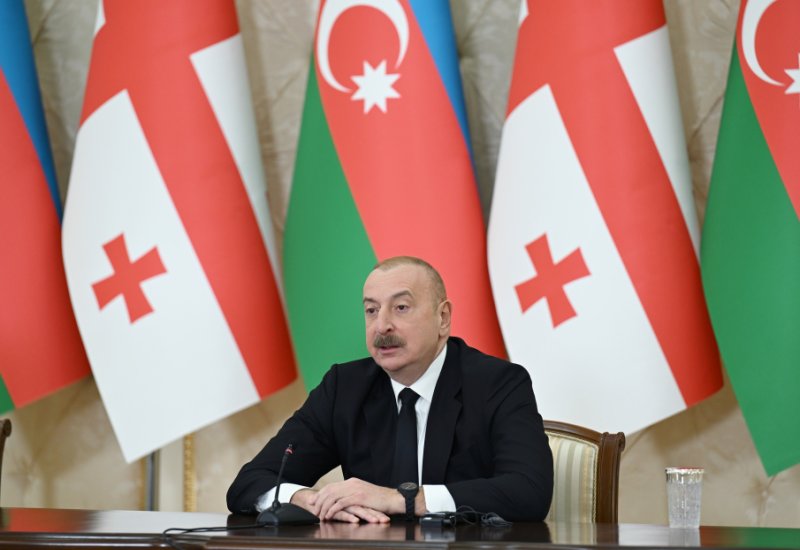 Georgia and Azerbaijan successfully play role of bridge between Europe and Asia - President Ilham Aliyev (FULL SPEECH)