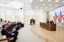 President Ilham Aliyev, PM Irakli Kobakhidze make press statements (PHOTO/VIDEO)