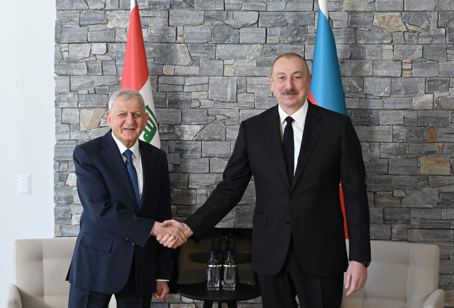 President Ilham Aliyev meets President of Iraq in Davos (PHOTO/VIDEO)