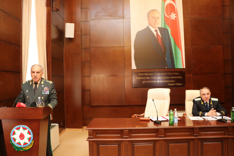 Azərbaycan Respublikasının Hərbi Prokurorluğunda geniş kollegiya iclası keçirilib (FOTO)