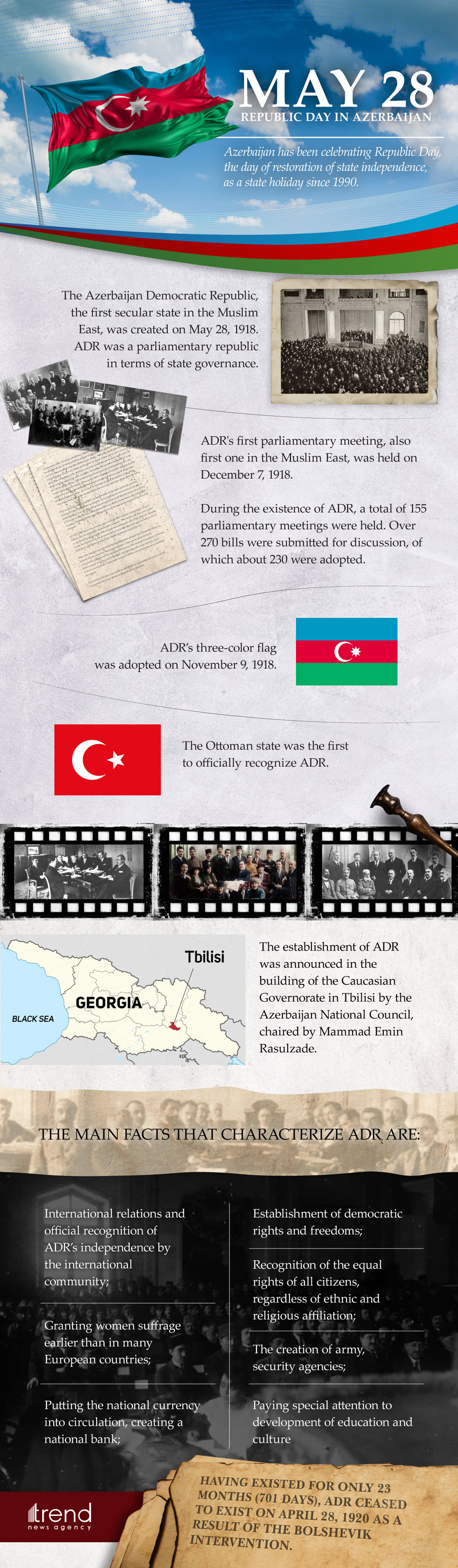 May 28 - Republic Day in Azerbaijan