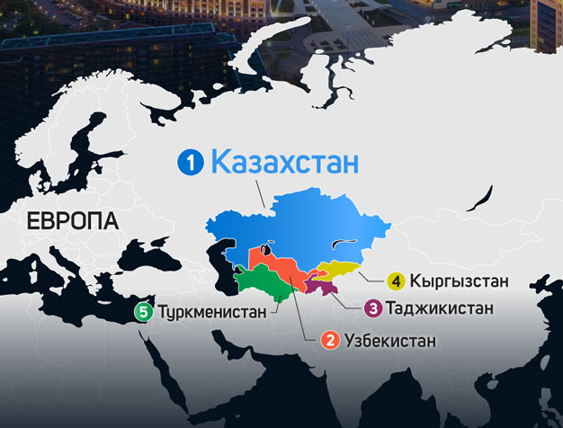 Казахстан экспортирует свою продукцию в свыше 120 стран мира