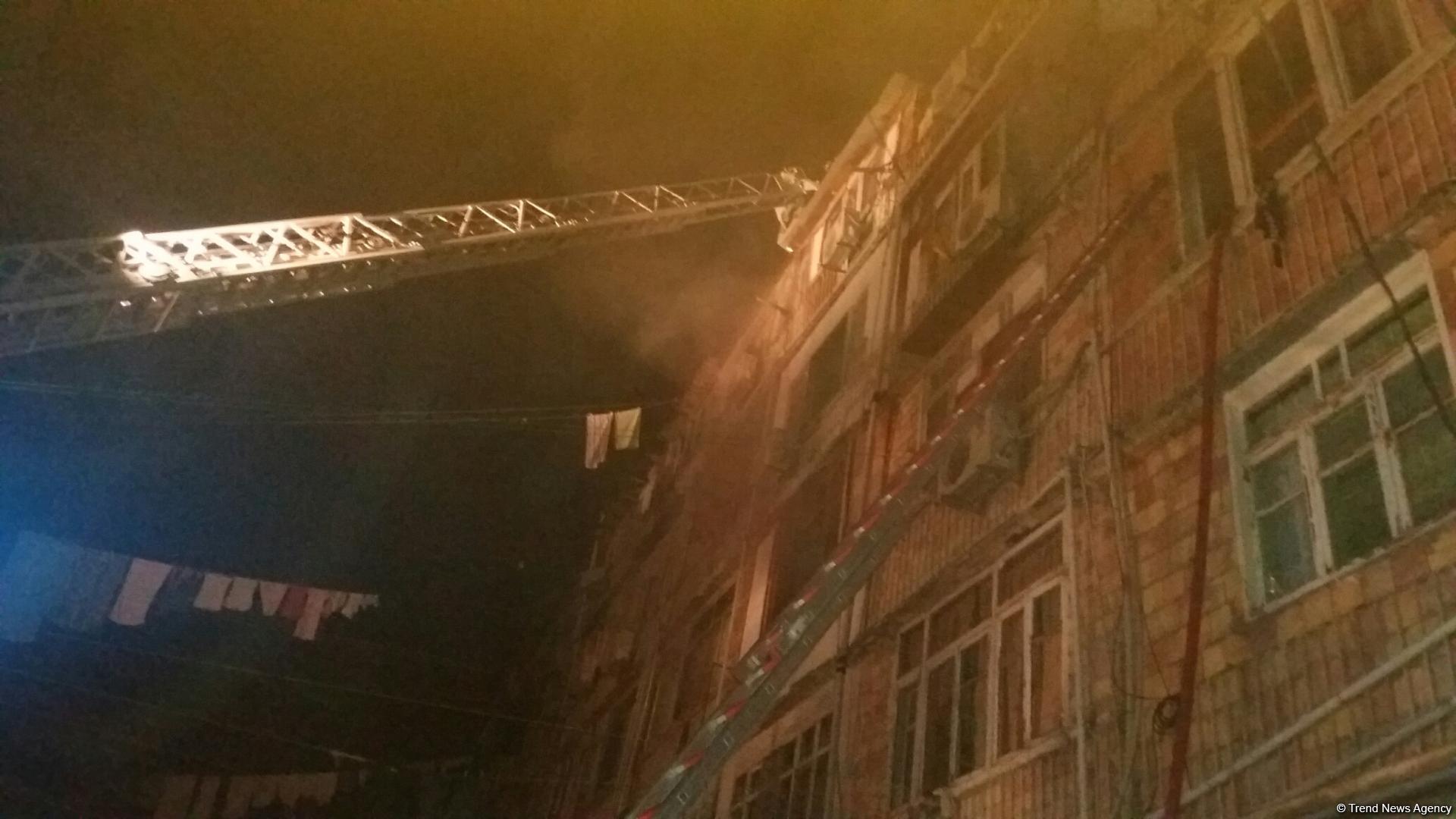 МЧС распространило сообщение в связи с пожаром в Сумгайыте