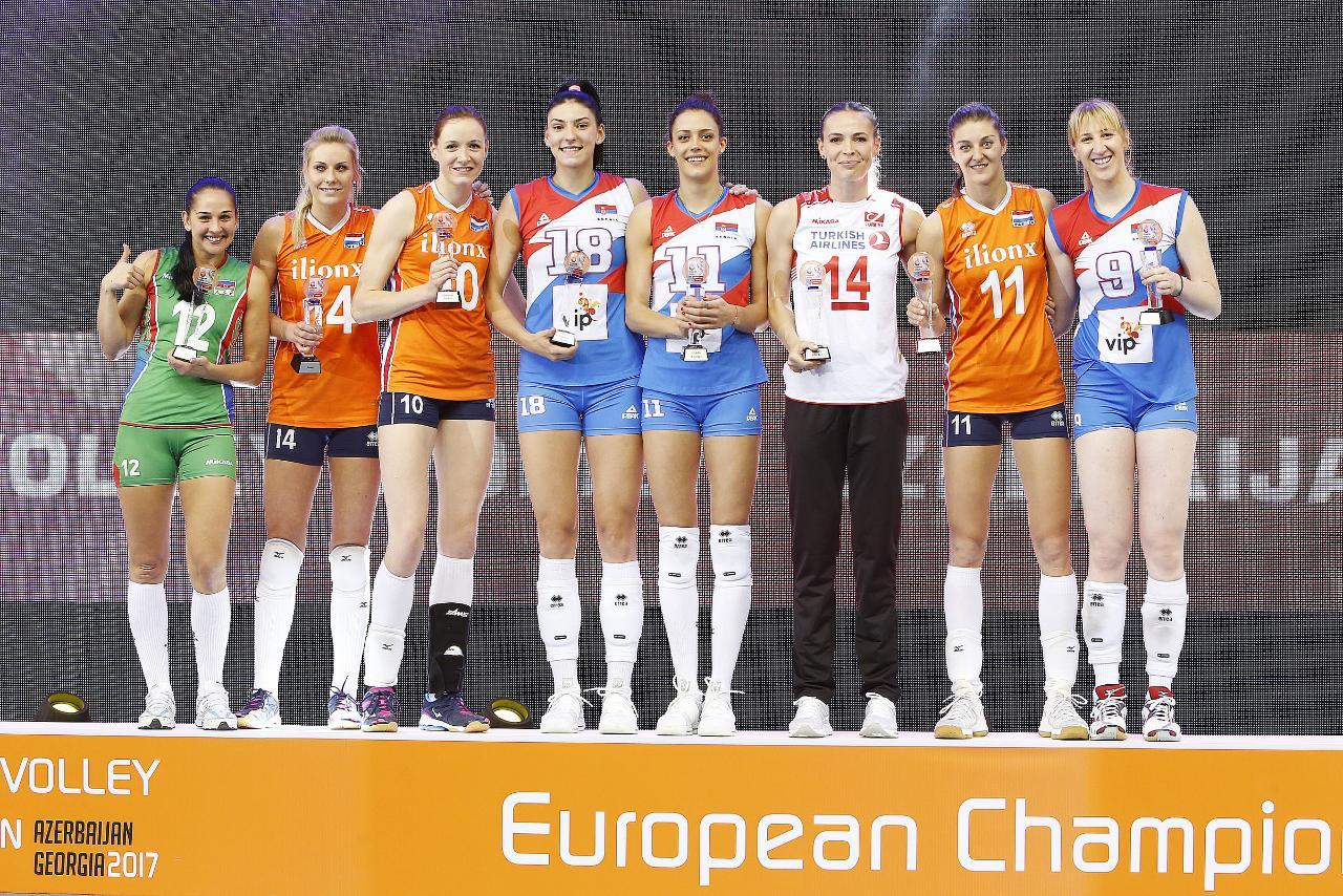 Либеро сборной Азербайджана по волейболу среди женщин попала в символическую сборную чемпионата Европы