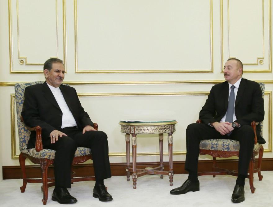 Президент Ильхам Алиев встретился с первым  вице-президентом Ирана (ФОТО)