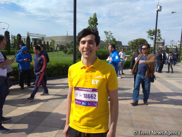Бакинский марафон - это возможность как укрепить свое здоровье, так и найти новых друзей - участник