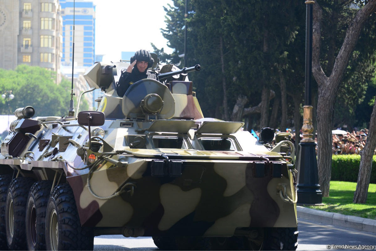 Военный парад в Баку 26 июня 2018 года параде, Азербайджанской, государственной, установки, Вооруженных, службы, Республики, обороны, продемонстрированы, парад, чешские, беспилотные, вертолеты, летательные, противовоздушной, аппараты, системы, Впервые, израильский, артиллерийские