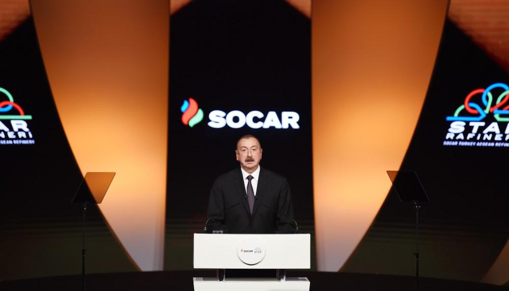 Президент Ильхам Алиев: У лидеров Турции и Азербайджана есть сильная политическая воля для реализации таких гигантских проектов, как НПЗ Star