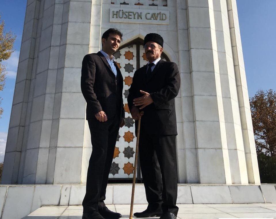 Удивительная встреча Гусейна Джавида и Микаила Мушфига в Нахчыване (ВИДЕО, ФОТО)