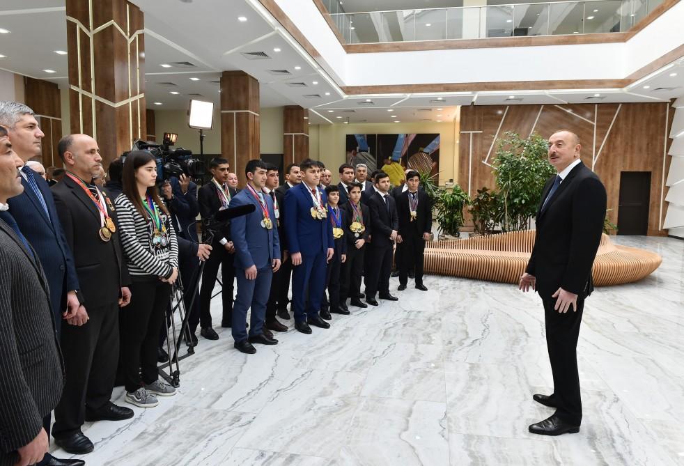 Президент Ильхам Алиев: В нынешнем году ожидается открытие еще двух олимпийских центров в Азербайджане (версия 2)
