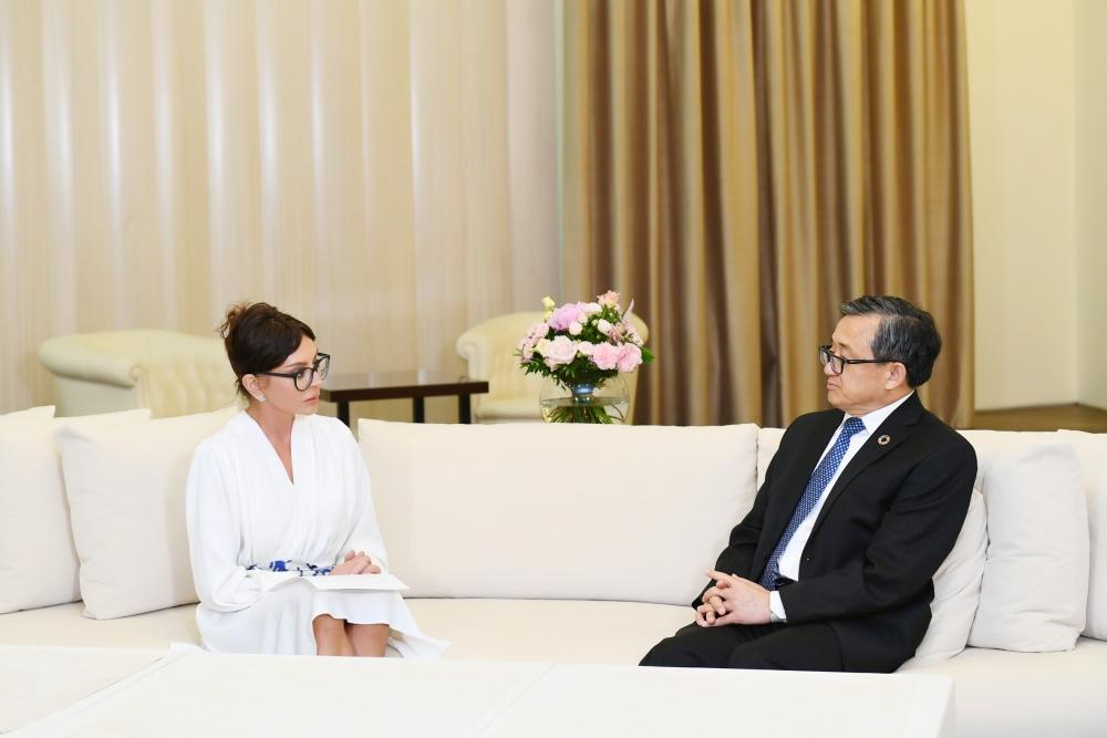 Birinci vitse-prezident Mehriban Əliyeva BMT Baş katibinin müavini Liu Cenmin ilə görüşüb