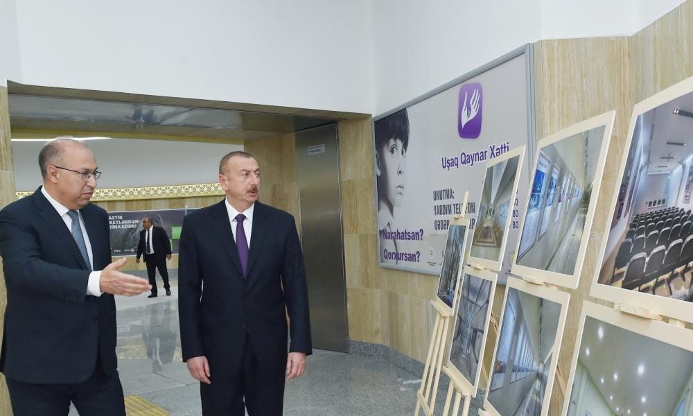 Prezident İlham Əliyev Bakı Metropoliteninin “Xətai” stansiyasında görülən işlərlə tanış olub (FOTO)