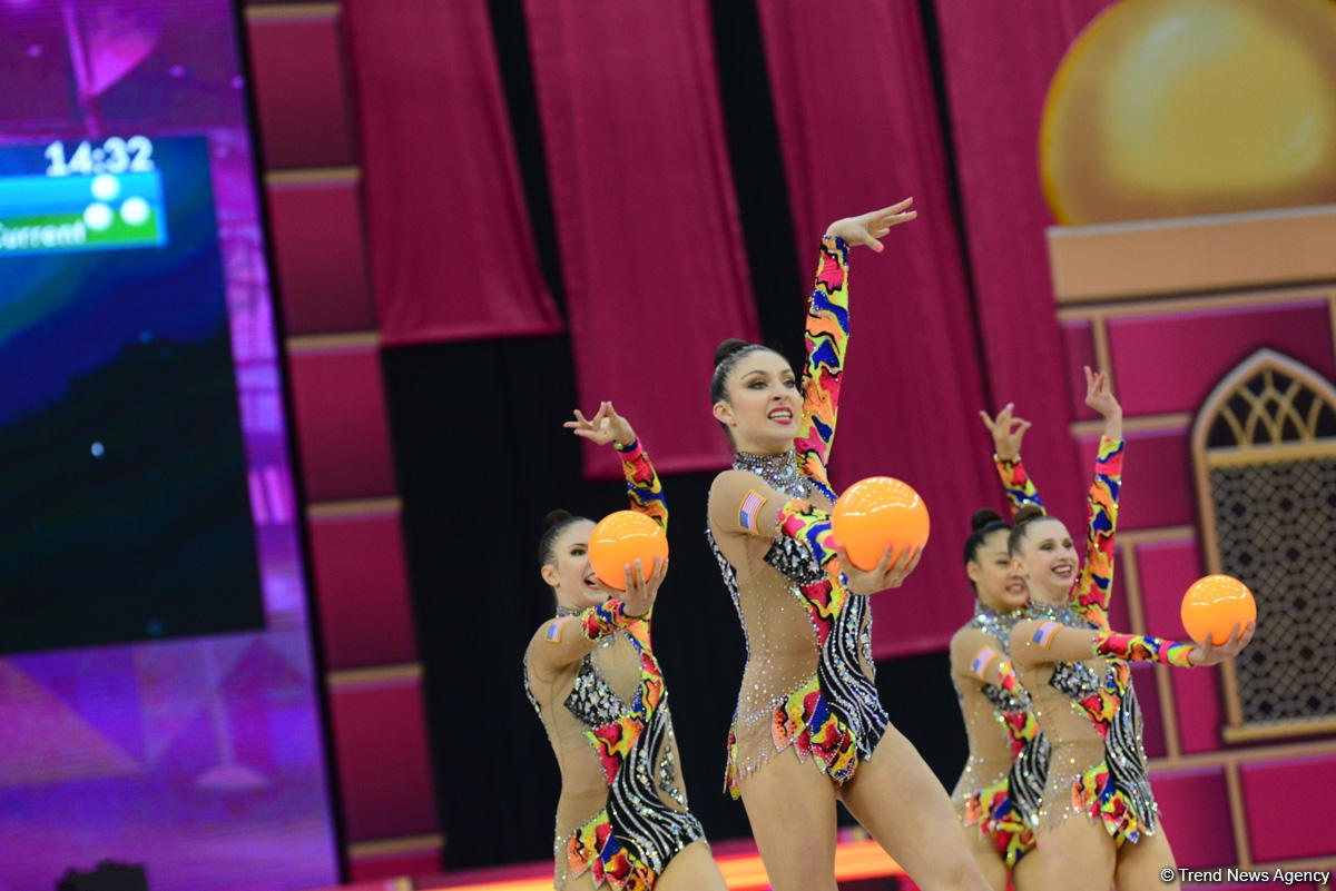 Bakıda bədii gimnastika üzrə dünya çempionatının 6-cı günü start götürüb (FOTO)