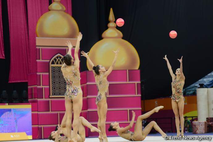 Milli Gimnastika Arenasında Dünya Çempionatının sonuncu günü start götürüb (FOTO)