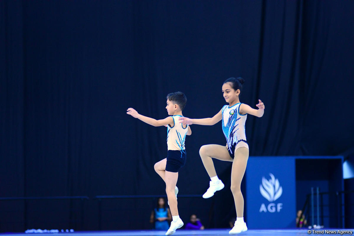 Milli Gimnastika Arenasında bədii və aerobika gimnastikası yarışları davam edir (FOTO)