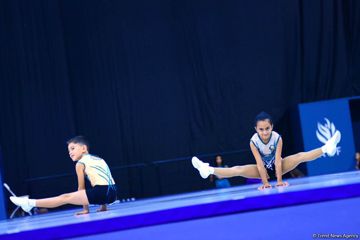 Milli Gimnastika Arenasında bədii və aerobika gimnastikası yarışları davam edir (FOTO)