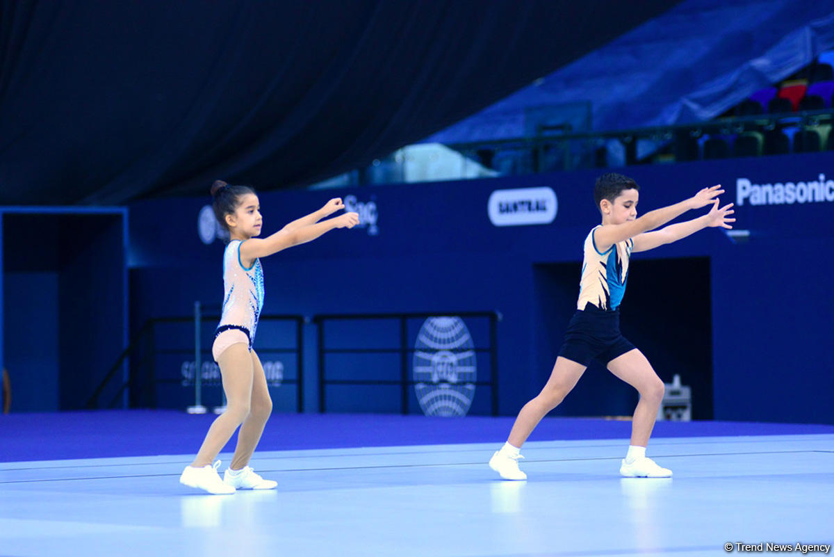 Milli Gimnastika Arenasında bədii və aerobika gimnastikası yarışları davam edir (FOTO)