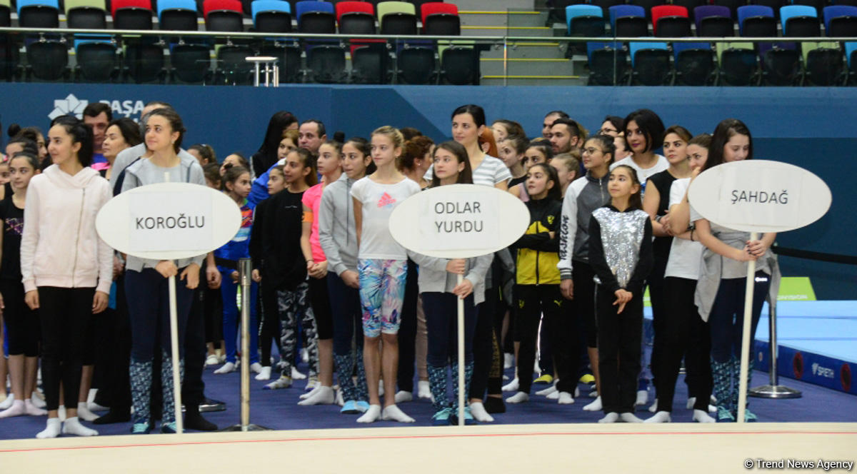 Milli Gimnastika Arenasında Azərbaycan Gimnastika Federasiyasının Birinci estafet yarışları keçirilir (FOTO)