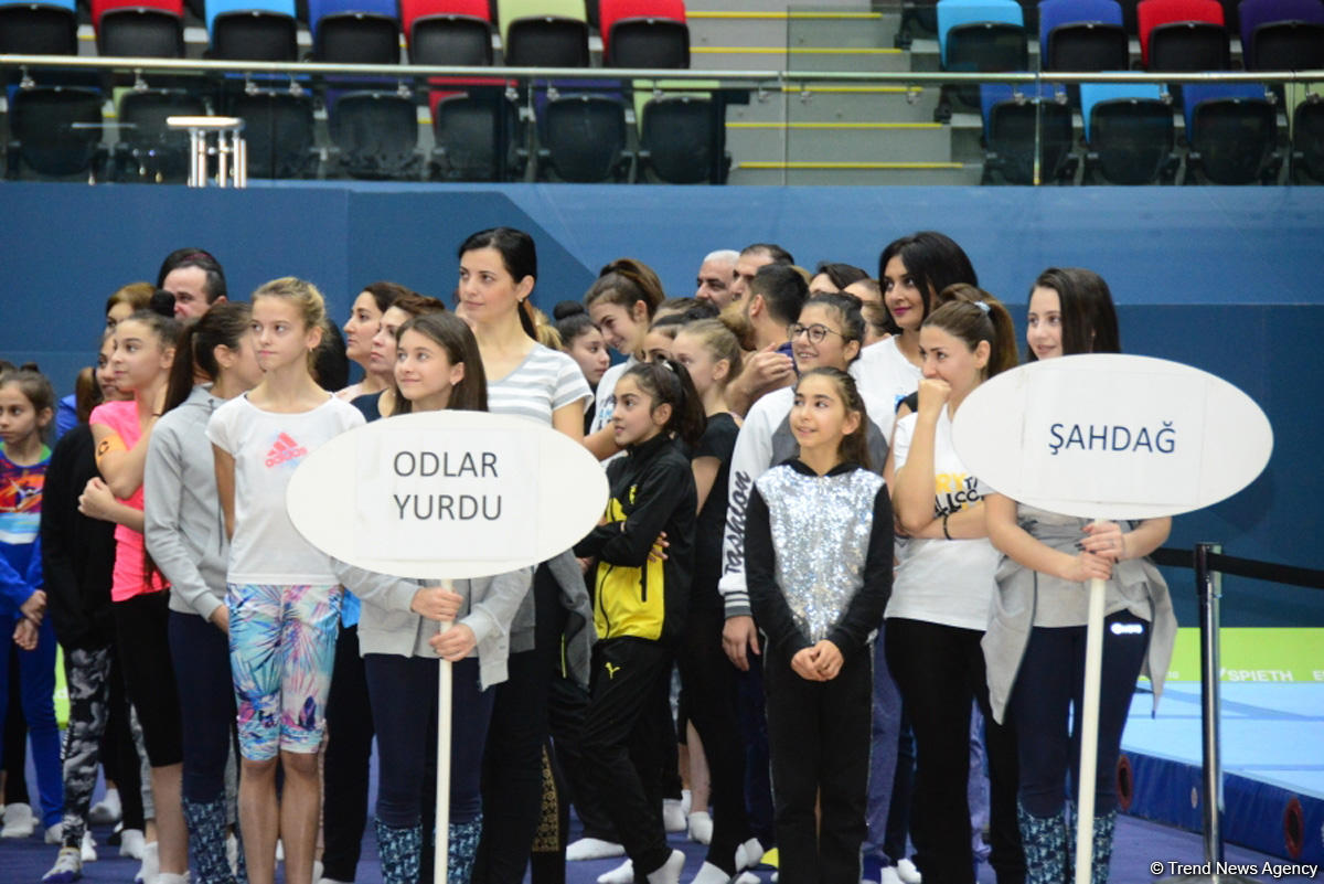 Milli Gimnastika Arenasında Azərbaycan Gimnastika Federasiyasının Birinci estafet yarışları keçirilir (FOTO)