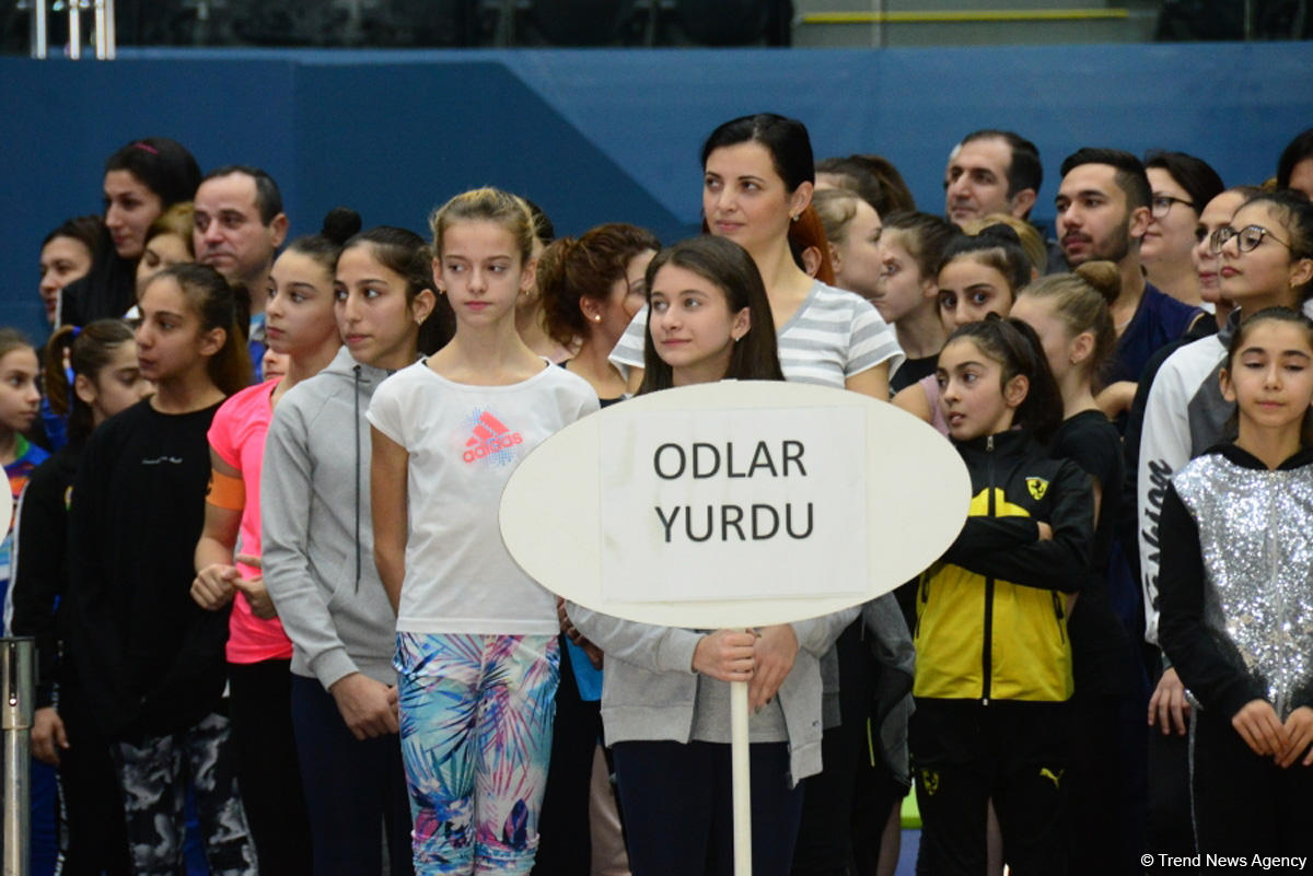 Milli Gimnastika Arenasında Azərbaycan Gimnastika Federasiyasının Birinci estafet yarışları keçirilir (FOTO)