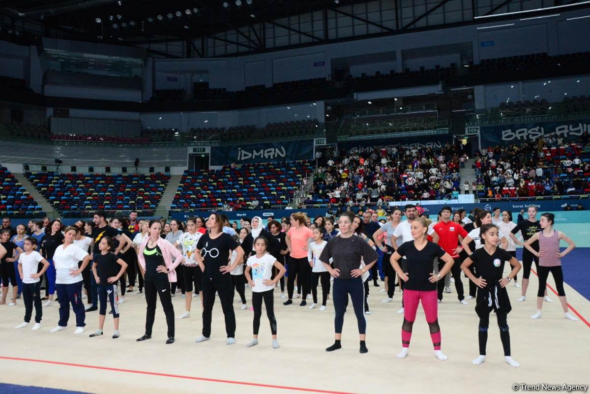 Milli Gimnastika Arenasında Azərbaycan Gimnastika Federasiyasının Birinci estafet yarışları keçirilir (FOTO)