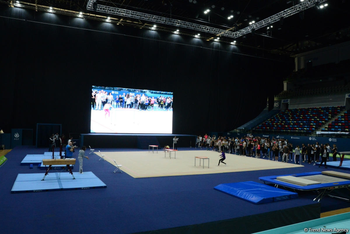 Milli Gimnastika Arenasında Azərbaycan Gimnastika Federasiyasının Birinci estafet yarışları keçirilir (FOTO)