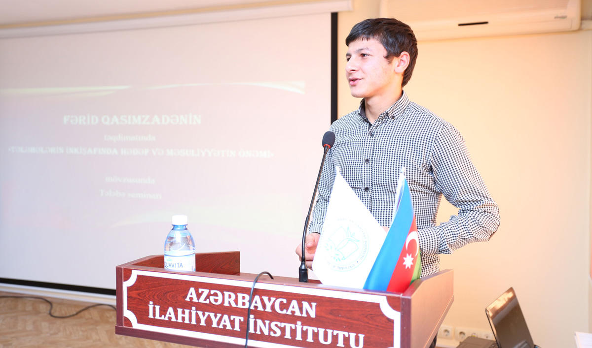 İlahiyyat İnstitutunda tələbə seminarı təşkil olunub (FOTO)