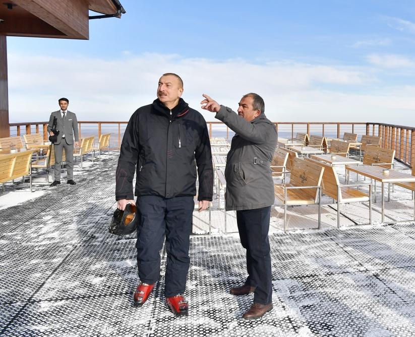 Prezident İlham Əliyev və birinci xanım Mehriban Əliyeva “Şahdağ” Turizm Mərkəzində görülən işlərlə tanış olublar (FOTO)