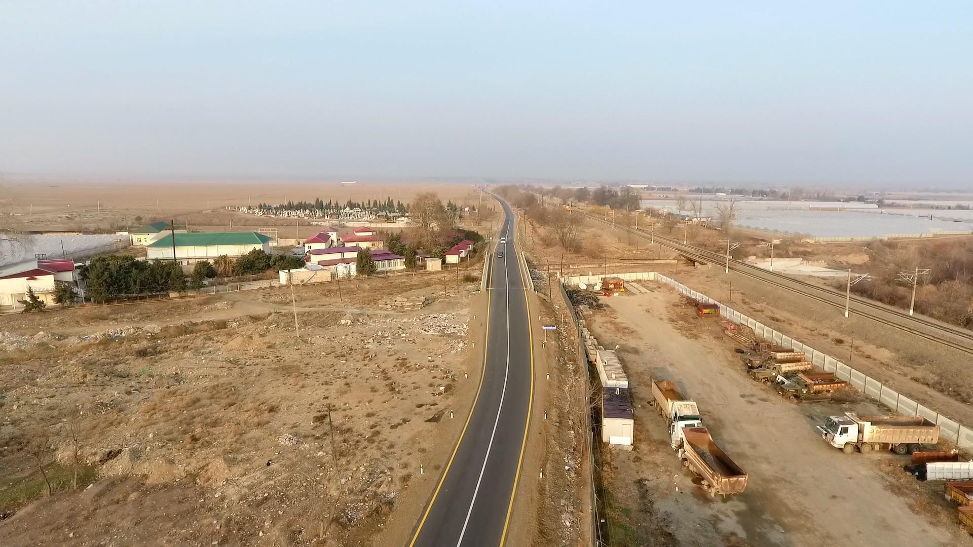 Şəmkirdə 3 istiqamət üzrə yol yenidən qurulub (FOTO)